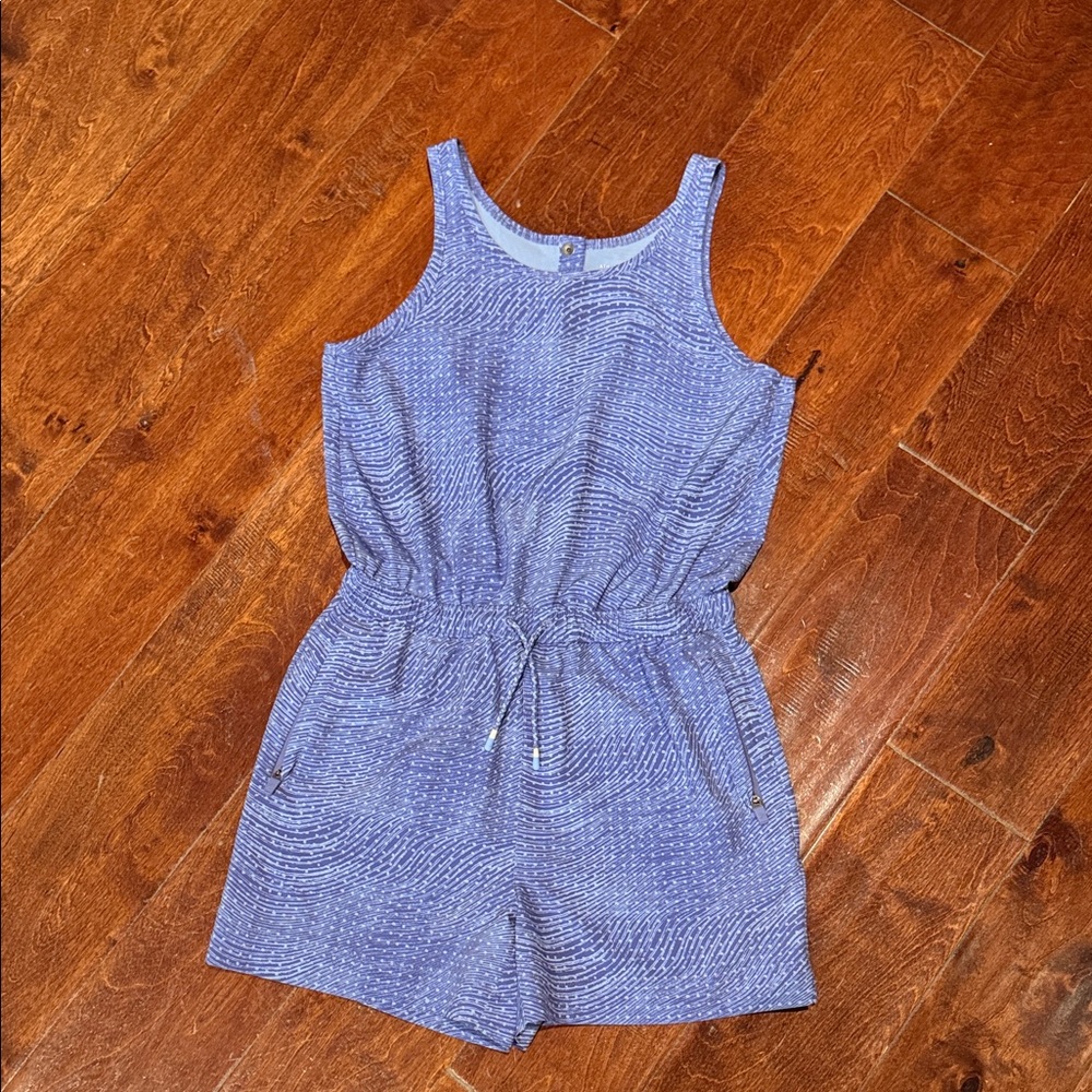 Athleta Kids Textured Blue Romper